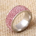 thumbnail image 5 of EOEMY Pink/Blue/Purple Aaa Cz Silver Band 8mm Men Women'S Stainless Steel Ring Sz 6-12, 5 of 6