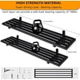 thumbnail image 4 of Maeklon 4 Pack Adjustable Garage Wall Shelving, 1.5 x 4ft Wall Mounted Wire Shelving Unit, 792lbs Load Capacity, Heavy Duty Storage Rack, Ideal for Warehouse, Garage, Black, 4 of 8