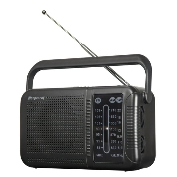 Shortwave AM FM Radio, Retro Receiver Bluetooth Speaker Great Reception, Support TF Card/USB Play, Large Dial Battery Powered Easy to Use for Friend Seniors Elderly (Black)