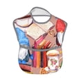 thumbnail image 2 of Susaid Gnomes Books Tea Cups Print Bibs for Babies Toddlers Adjustable Waterproof Free Soft Durable Bibs for eating with Large Pocket Food Catcher, 2 of 8