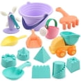 thumbnail image 2 of Set de juguetes de arena de playa para niños de silicona suave con balde, 2 of 5