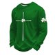 thumbnail image 5 of Ceisia Men's St. Patrick's Day Vintage Four-Leaf Clover Crewneck | Waffle Knit Relaxed Long-Sleeve Casual Top Gift, 5 of 8