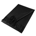 thumbnail image 5 of TZ Promise Women Black Pashmina Shawl and Wrap Soft Solid Color Scarf with Fringes, 5 of 5
