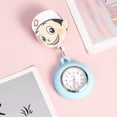 thumbnail image 4 of MasteelfCA 1pc Cartoon Pocket Watch Telescopic Mini Watch Simple Hanging Watch Mini Watch for Kids Adults (Light blue）, 4 of 8