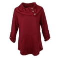 thumbnail image 4 of MERIGLARE Sweat à Capuche Manches Longues Grande Taille pour Femmes, Décontracté Ample Rouge, TG, 4 of 9