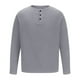 thumbnail image 3 of Blusas y camisas de manga larga con cuello en V para hombre, jersey de color liso con cuello en V, blusa holgada de manga larga para hombre, 3 of 6