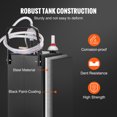 thumbnail image 5 of VEVOR 30 Gallon Fuel Caddy, Gas Storage Tank & 4 Wheels, with Manuel Transfer Pump, Gasoline Diesel Fuel Container for Cars, Lawn Mowers, ATVs, Boats, More, Black, 5 of 9