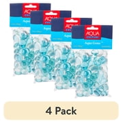 (4 pack) Vibrant Life Aqua Glass Gems Aquarium Decor, 10 oz Bag