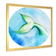 thumbnail image 2 of Designart 'Mermaid Green Fish Tail' Nautical & Coastal Framed Art Print, 2 of 4