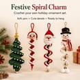 thumbnail image 7 of Crochet Snowman Spiral Ornament DIY Kit, 3D Christmas Hanging Ornament | Handmade Decoration for Window, Porch, Wall, Holiday Tree, Beginner-Friendly, Soft Yarn Craft Set, 7 of 7