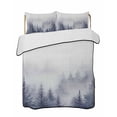 thumbnail image 2 of Quilts Twin Size, Blue Mist Forest Soft Comforter Bedding Set for Bed, Pine Larch Trees Natural Landscape Lightweight Quilted Bedspread with Pillow Cover(2 Pieces) for All Season, 68x86 Inch, 2 of 6