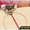 thumbnail image 4 of 4 in 1 Router Milling Groove Bracket, Aluminum Alloy Router Circle Cutting Jig, Multifunctional Router Guide Cutting Large Circles From 10" to 58", Adjustable Woodworking Tool, 4 of 8