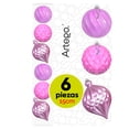 thumbnail image 1 of Esferas para árbol de navidad Artego extra grandes de 15 cm de diámetro paq 6 esferas  Rosa * Línea Caramel 3 texturas y acabados diferentes para colgar Christmas ornaments, 1 of 7