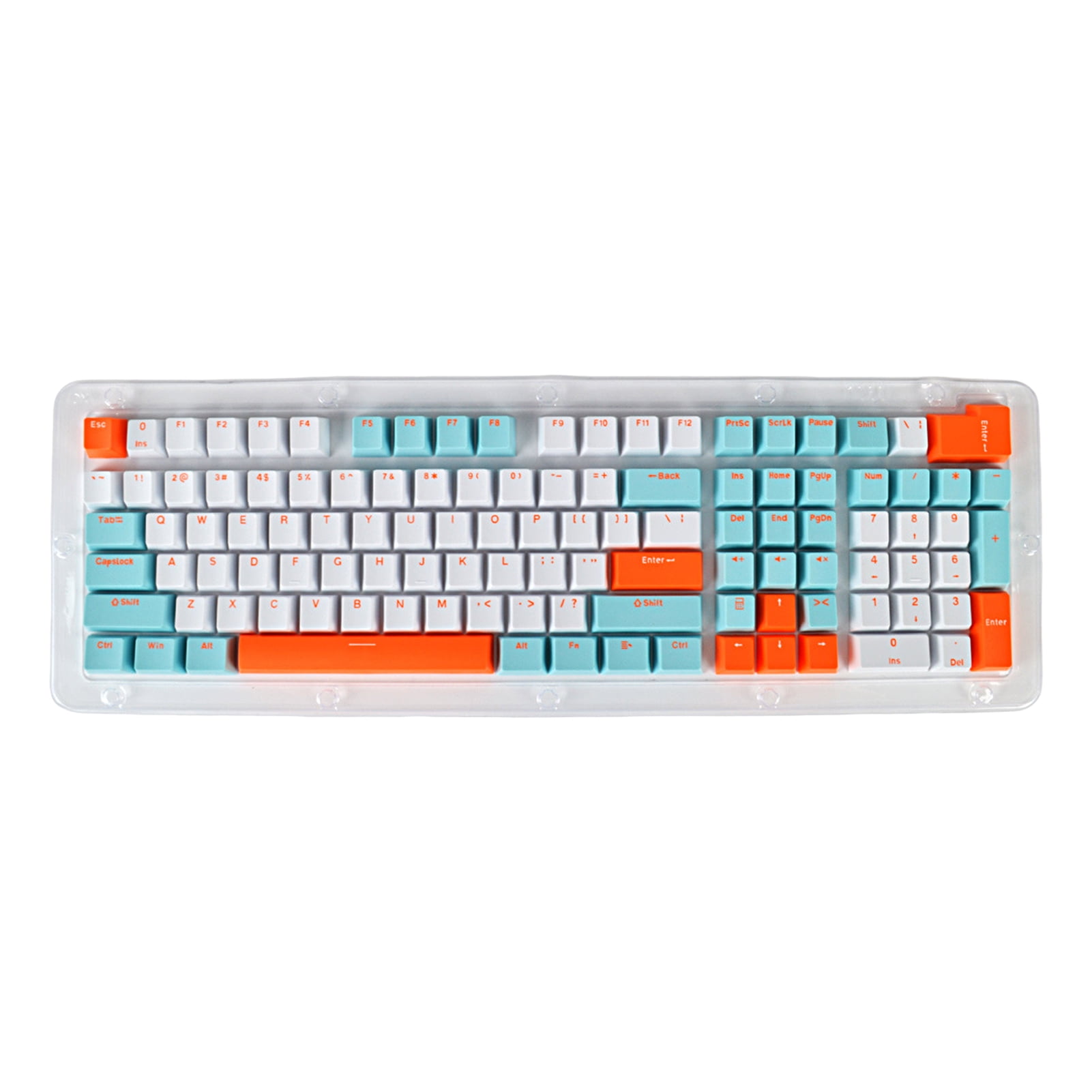 Lomubue 113Pcs Keyboard Key Caps 3 ColorBlock Opaque PBT Material