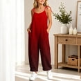 thumbnail image 6 of Taqqpue Girls Wide Leg Romper Spaghetti Strap Sleeveless Jumpsuit with Pockets Gradient Print Casual Outfit Clothes Lightweight Quick Dry Plus Size Trouser Pants for Girls Kids Size 5-14 Years, 6 of 9