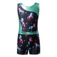 thumbnail image 2 of Sholeno Girls Gymnastics Leotards Matching Shorts Set 2 Piece Dance Tumbling Bodysuits Activewear Dark Night 4, 2 of 7