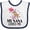 White and Navy, variant on Inktastic Nana Loves Me Grandchild Valentine Deer Girls Baby Bib