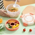 thumbnail image 4 of Deals Salad Lunch Box Lunch Box Microwaveable Simples Lunch Box Fruit Box Double Layer Round Lunch Bowl 2025 New, 4 of 8