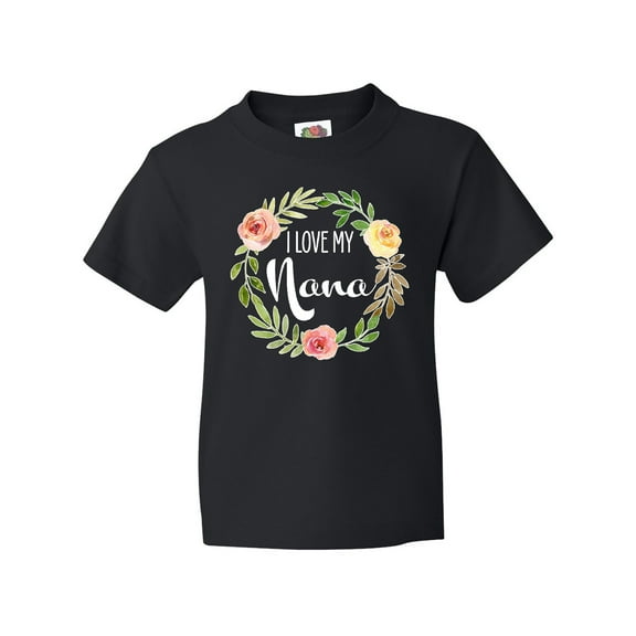Inktastic I Love my Nana- flower circle Youth T-Shirt