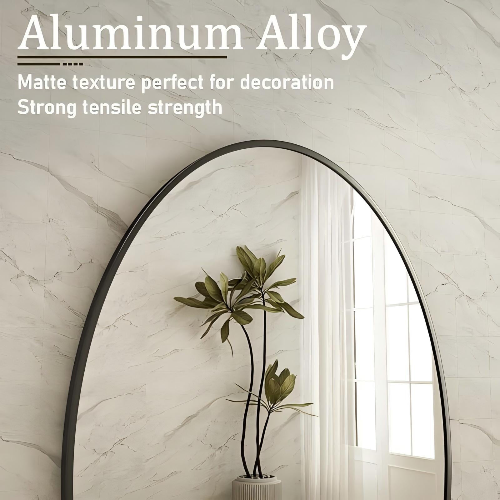 Mirstory Oval Bathroom Mirror 26"x38" Bathroom Vanity Mirror, Black