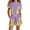 Purple, variant on Utlike Summer Girls Outfits Short Sleeve Waffle Biscuit Ice Cream Print Outfit Casual Playwear T Shirt Top And Pants Set For Daily Wear Spring Fall Girl Trendy Clothing Set Size 4 Years-5 Years