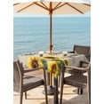 thumbnail image 3 of Outdoor Tablecloth with Umbrella Hole for Patio/Picnic/Party/Camping, Sunflowers Waterproof Table Cloth Square Cover Washable, Spring Farmhouse Flowers Dragonflies Retro (60"x 60"), 3 of 8