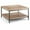 Natural, variant on Simpli Home Skyler SOLID MANGO WOOD and Metal 34 inch Wide Square Industrial Coffee Table in Dark Cognac Brown