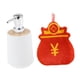 thumbnail image 3 of Dispensador de jabón líquido con toalla recargable 330 ml moderno práctico bolsa de la suerte blanca, 3 of 9
