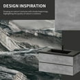 thumbnail image 3 of Spaco 42" Floating Bathroom Vanity with Sink, Modern Wall-Mounted Bathroom Storage Vanity Cabinet with Black Quartz Sand Top Basin and Soft Close Drawers, Gray, 3 of 14