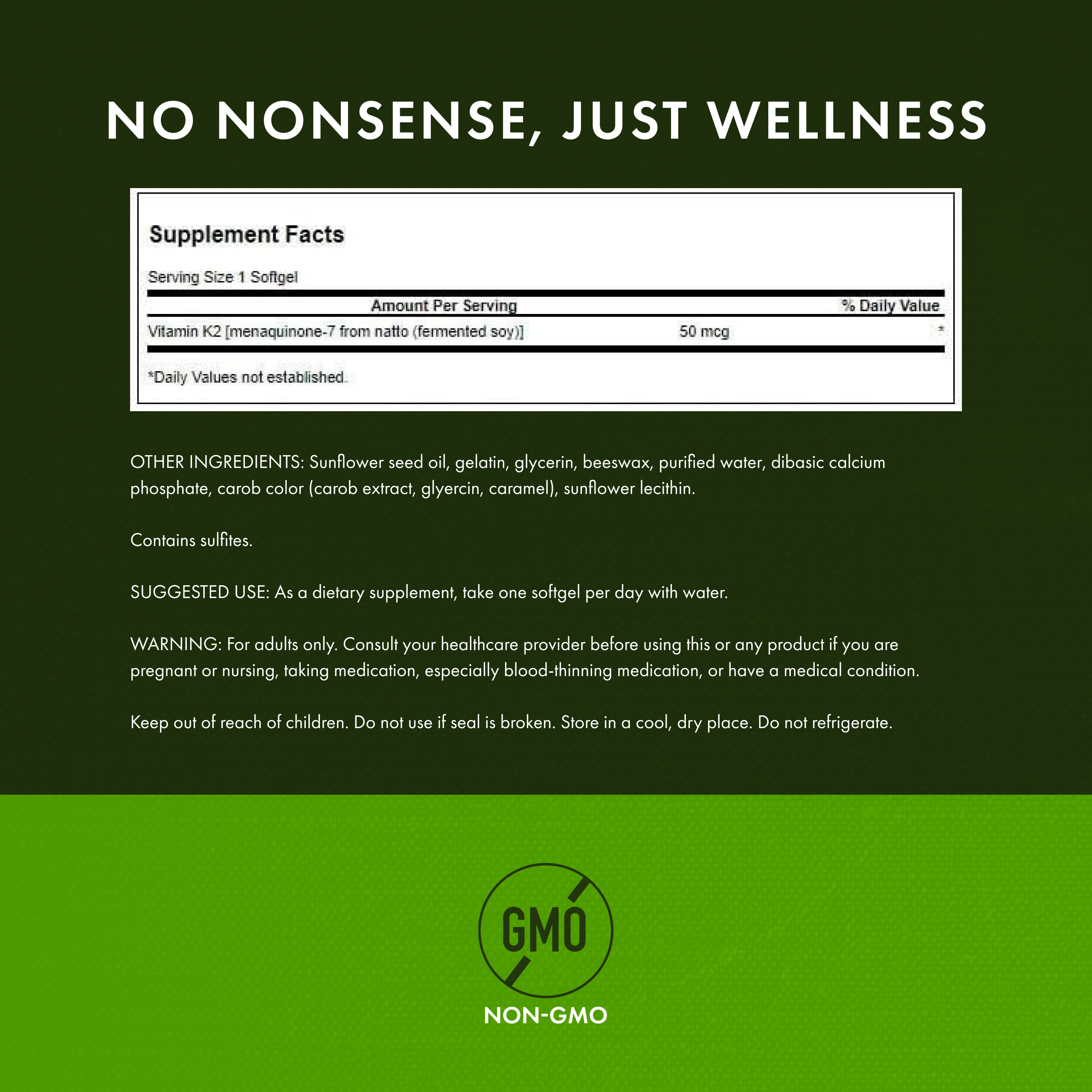 Swanson Natural Vitamin K2 (Menaquinone-7 from Natto) 50 mcg 30 Sgels (3 Pack)