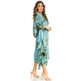 thumbnail image 4 of Sakkas Clementine Women's Tie Dye Caftan Dress/Cover Up Beach Kaftan Boho Summer - 37-RoyalBlue - One Size, 4 of 5