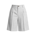 thumbnail image 4 of jjayotai Shorts for Women High Waist Pleated Shorts Wide Leg Loose Fitted Striped Short Summer Business Casual Shorts with Pockets, 4 of 6