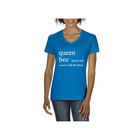 Women's T-Shirt V-Neck Short Sleeve - Queen Bee I Call