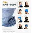 thumbnail image 4 of Merino.tech Merino Wool Ski Neck Gaiter - Face Mask Neck Warmer for Men & Women Charcoal Pack of 2, 4 of 6