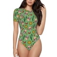 thumbnail image 1 of Balery Vintage Sugar Skull Body de cuello redondo de manga corta para mujer Tops de manga corta Tops básicos-Small, 1 of 7