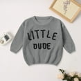 thumbnail image 2 of UngA Toddler Halloween Baby Halloween Sweater Pumpkin Embroidery Crewneck Knit Sweatshirt Pullover Tops Toddler Boy Girl Fall Winter Clothes Dark Gray,9-12 Months, 2 of 6