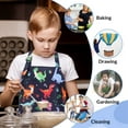 thumbnail image 4 of Qweryboo 2PCS Kids Aprons, Kids Art Aprons with Blue Dinosaur Print, with Adjustable Strap and Front Pocket for Toddlers Cooking Baking Gardening Art and Craft, 4 of 7