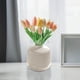 thumbnail image 5 of Jarrón de cerámica blanca para flores, centro de mesa de 23 cm, decoración de escritorio para el hogar, jarrón moderno de estilo bohemio para regalo de boda o inauguración de la casa., 5 of 7