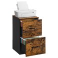 thumbnail image 1 of VASAGLE 2-Drawer Vertical File Cabinet, Filing Cabinet for Home Office, Printer Stand, with 2 Lockable Drawers, Adjustable Hanging Rail, Rustic Brown, 1 of 6