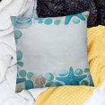 Ocean Throw Pillow Cushion Cover, Modern Sealife Marine Sea