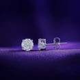 thumbnail image 5 of AFFY 3.90CT 8MM Moissanite Diamond Solitaire Stud Earrings for Womens 14K White Gold over Silver, 5 of 5