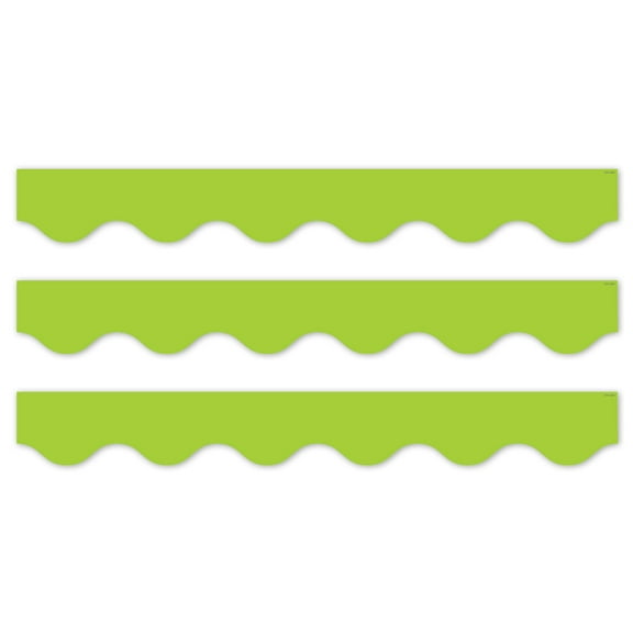 Creative Teaching Press Core Decor Lime Wavy EZ Border, Bulletin Board Border, 48 Feet Per Pack, 3 Packs