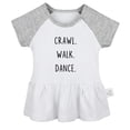 thumbnail image 2 of iDzn Crawl Walk Dance Funny Dresses For Baby, Newborn Babies Skirts, Infant Princess Dress, 0-24M Kids Graphic Clothes (Gray Raglan Dresses, 12-18 Months), 2 of 5