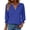 Blue, variant on 3/4 Sleeve Womens Tops Dressy Casual Blouses V Neck Work Shirts Trendy Tops with Smocked Cuffs