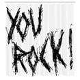 thumbnail image 3 of Ambesonne Saying Shower Curtain, Slogan, 69"Wx70"L, Black and White, 3 of 5