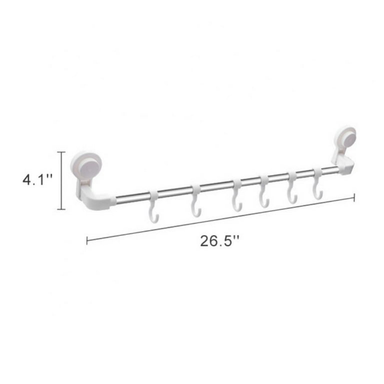 Bathroom Towel Bar Wall-Mounted Towel Holder, Easy Install with  Self-Adhesive, Premium SUS304 Stainless Steel Wall Mounted Bathroom Shelf （  No Drilling ）with Adhesive Storage Organizer for Toilet Dorm and Kitchen