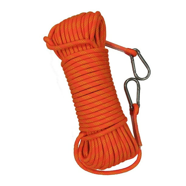 Sonducket Mango de cuerda de buceo con mosquetón Árbol de escalada Cordón de roca Bajo el agua Suministros de supervivencia Herramienta de Deportes acuáticos Naranja