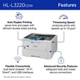 thumbnail image 4 of Brother HL-L3220CDW Wireless Compact Digital Color Printer with Laser Quality Output, Duplex and Mobile Device Printing, 4 of 11