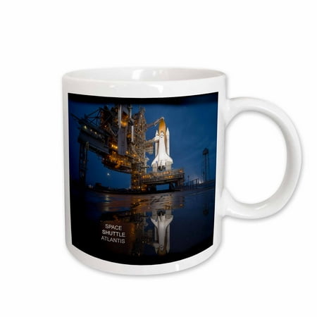 

3dRose Astronauts and Rockets - Space Shuttle Atlantis Ceramic Mug 15-ounce