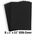 thumbnail image 2 of Hamilco Black Colored Cardstock Paper - 8 1/2 x 11" 65 lb Cover Card Stock - 50 Pack, 2 of 7